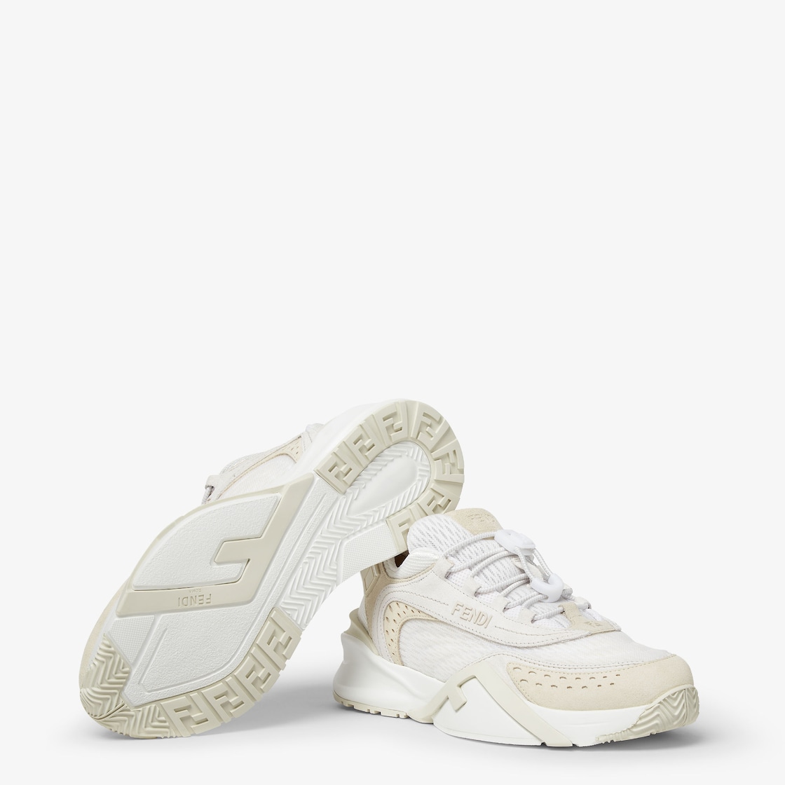 Fendi Flow White mesh and suede low tops White - Image 5/6