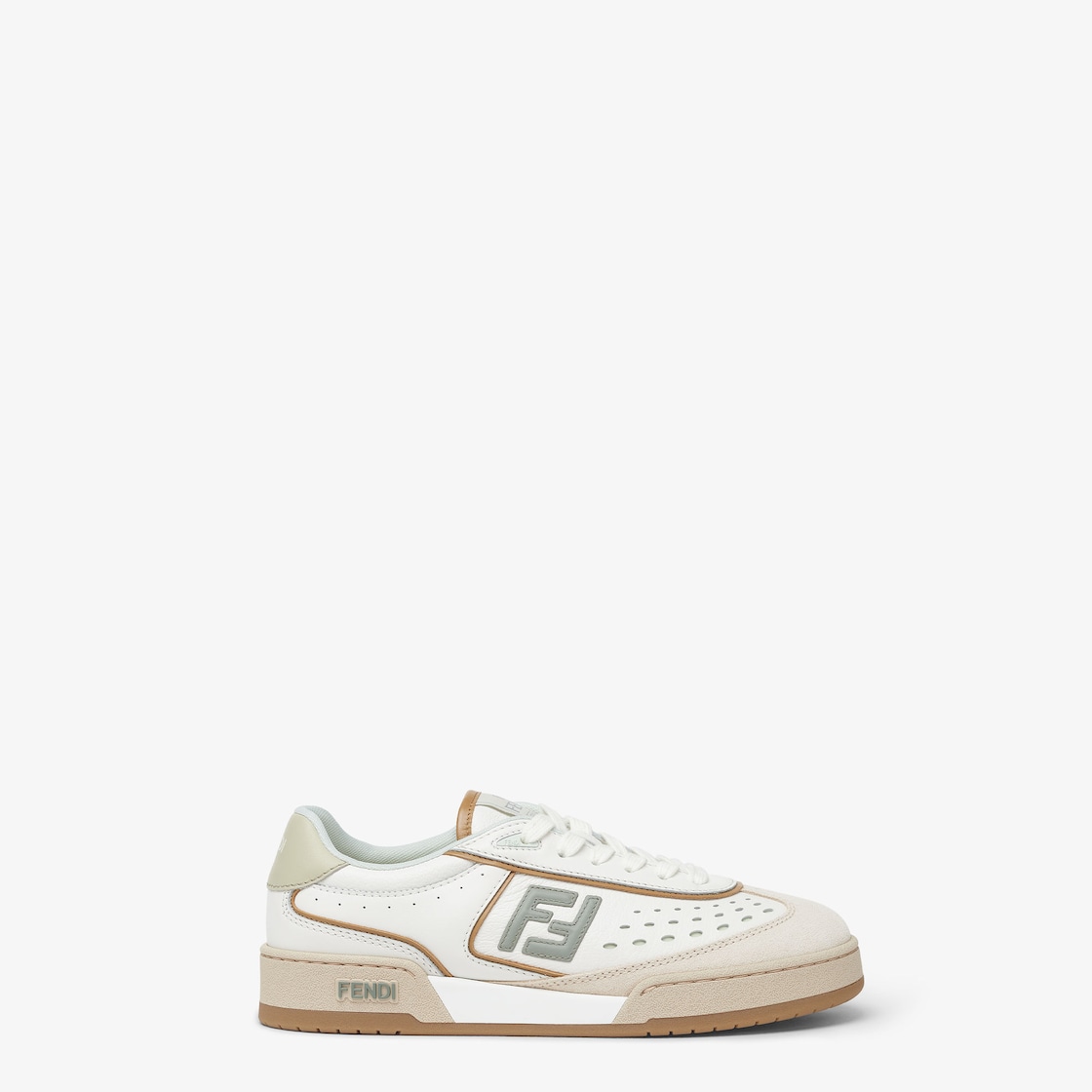 Fendi Match White and brown leather and suede low tops White - Image 1/5