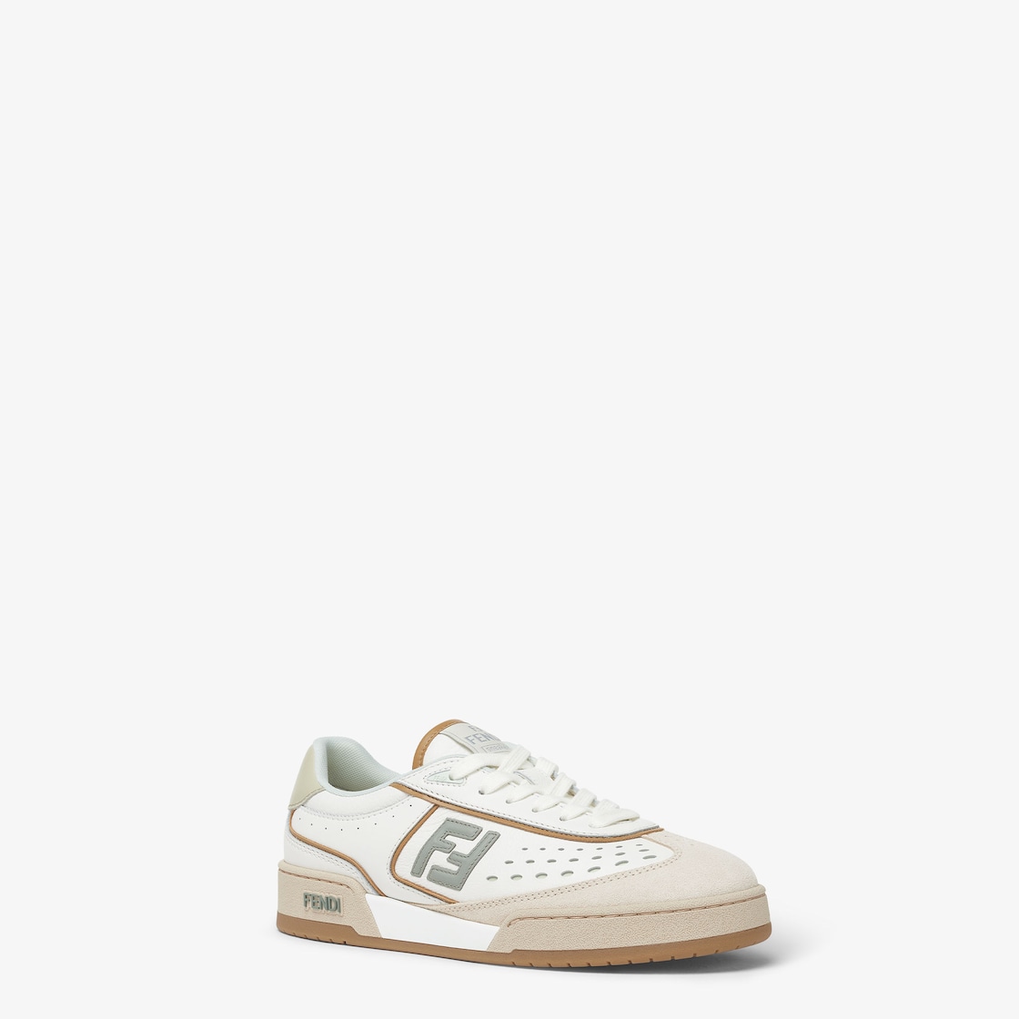 Fendi Match White and brown leather and suede low tops White - Image 2/5