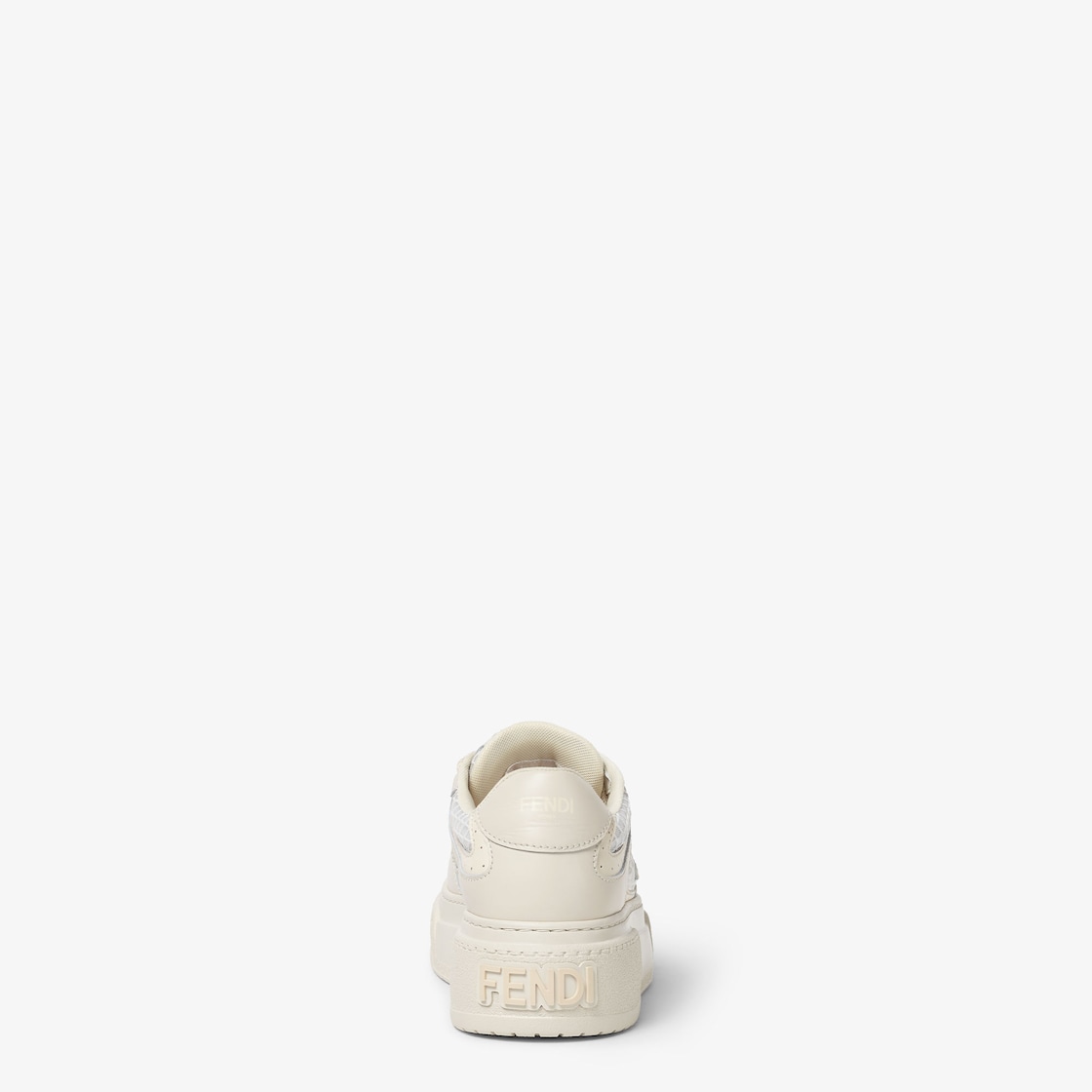 Fendi Match White leather and mesh platform low-tops White - Image 3/5