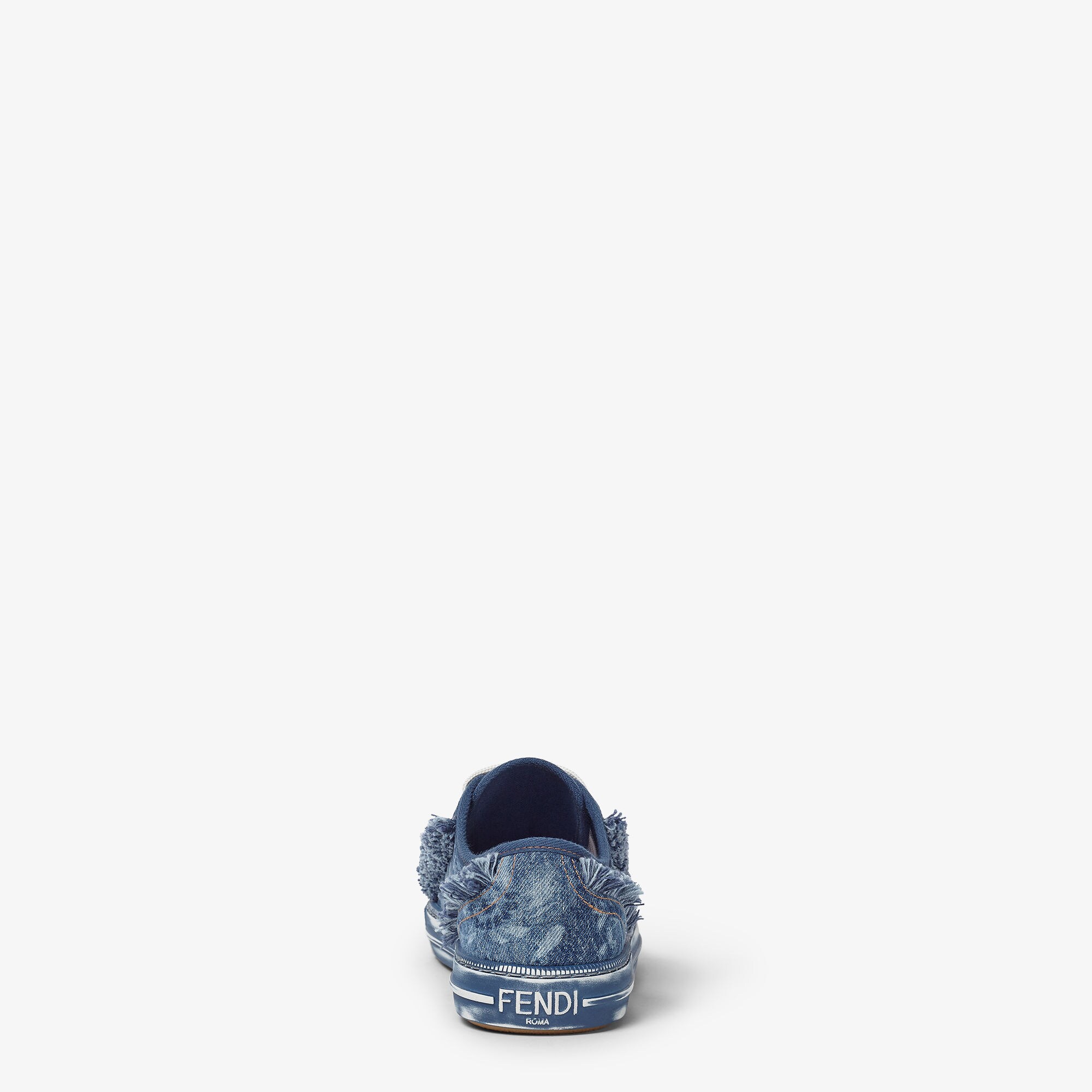 VIP【関税送料無料】希少 FENDI BLUE DENIM LEATHER SNEAKERS Trainers Fendi Blue size 38.5 IT in Denim - Jeans - 55803662