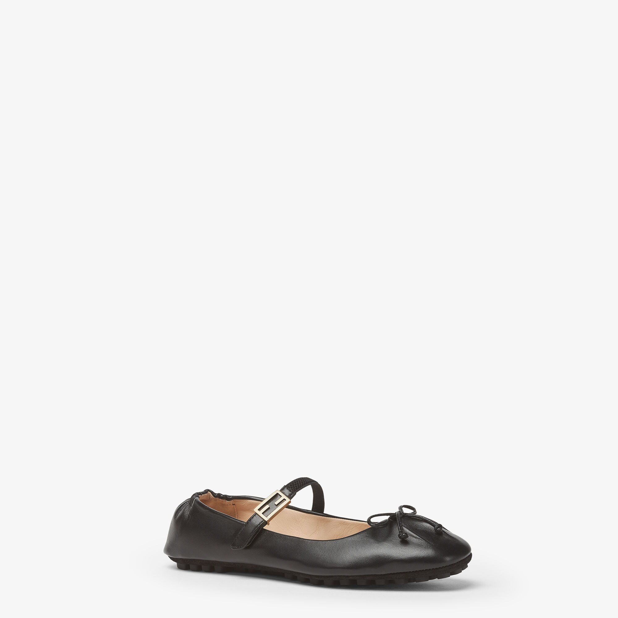【関税＆送料込み】Fendi Ballet Flats Fendi Black PVC Colibri Clear Leather FF Logo Pointed