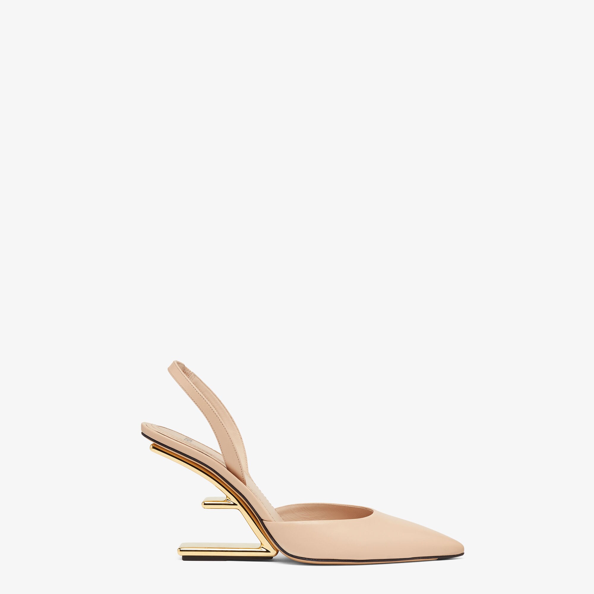 Fendi First Pale pink leather high heeled slingbacks Fendi