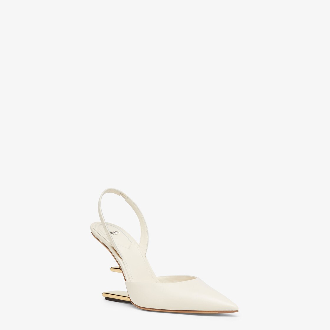 White heeled outlet slingbacks