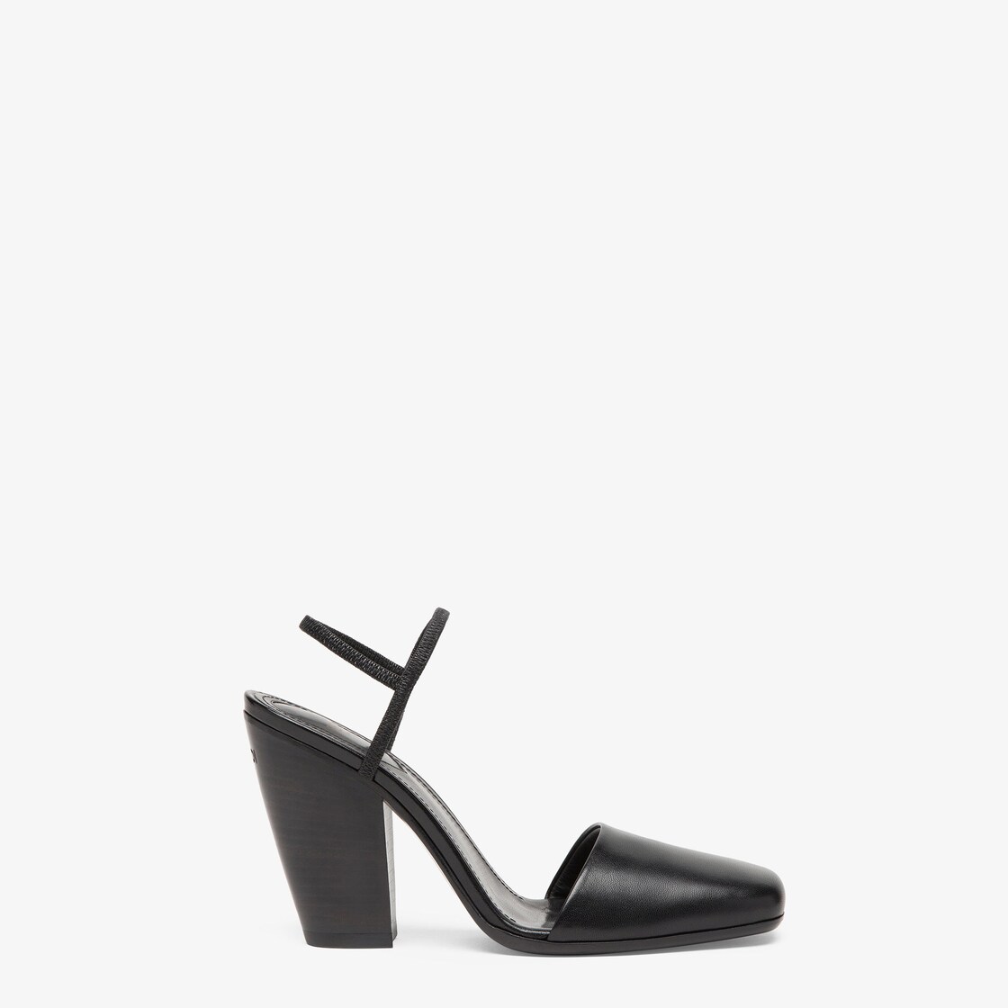 Fendi black store leather slingbacks