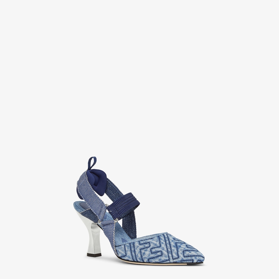 Colibrì Blue denim high-heeled slingbacks Blue - Image 2/4