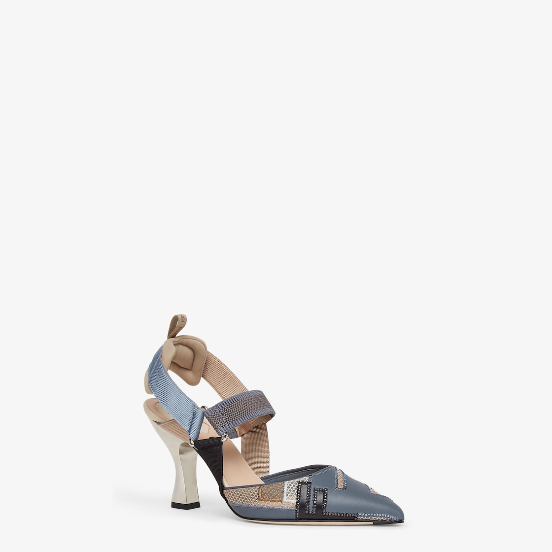 Colibrì Blue inlaid leather high-heeled slingbacks Blue - Image 2/4