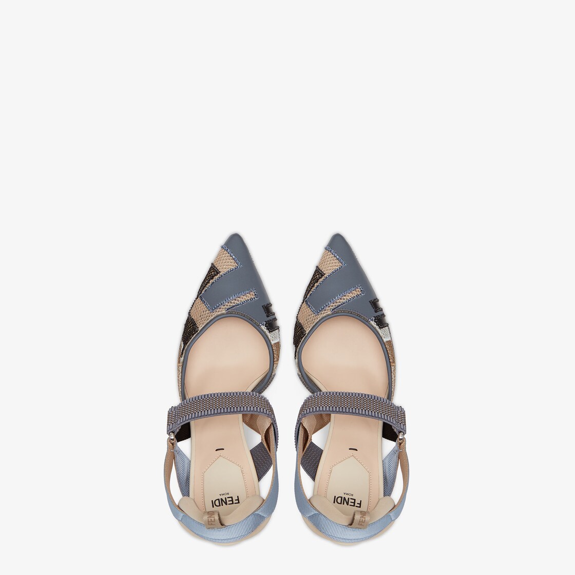Colibrì Blue inlaid leather high-heeled slingbacks Blue - Image 4/4