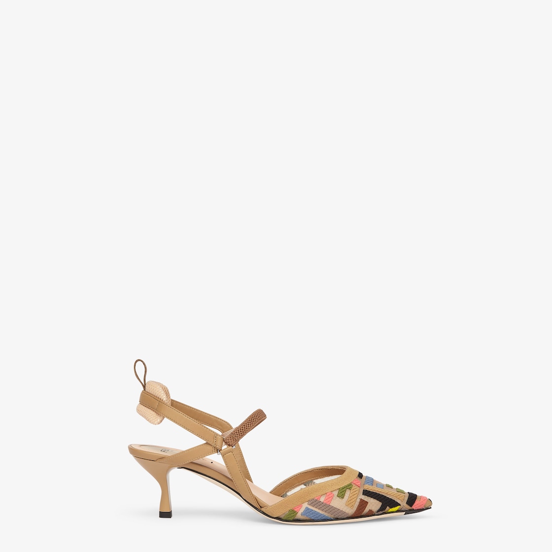 Colibri Lite Multicolour mesh medium heeled slingbacks Fendi