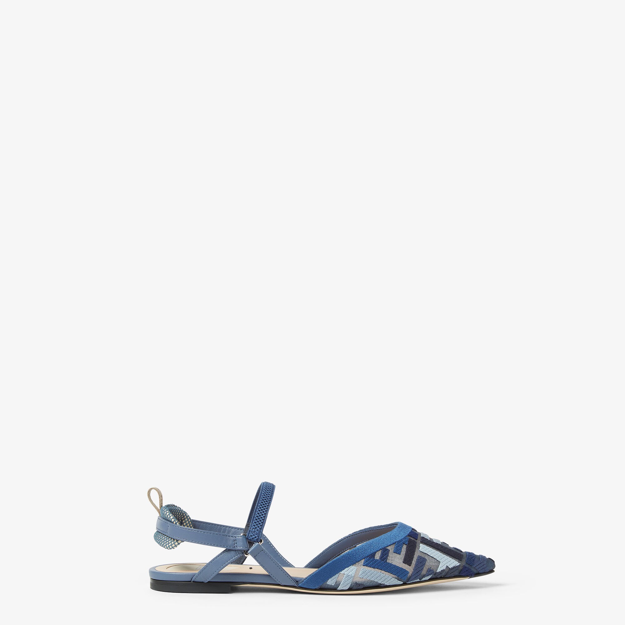 新作【FENDI】Colibri Lite フラット スリングバック 8J8559AORM Colibrì Lite Technical fabric Blue | Fendi