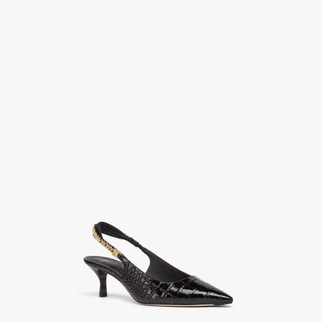 Colibrì Lite Black leather, medium-heeled slingbacks Black - Image 2/4