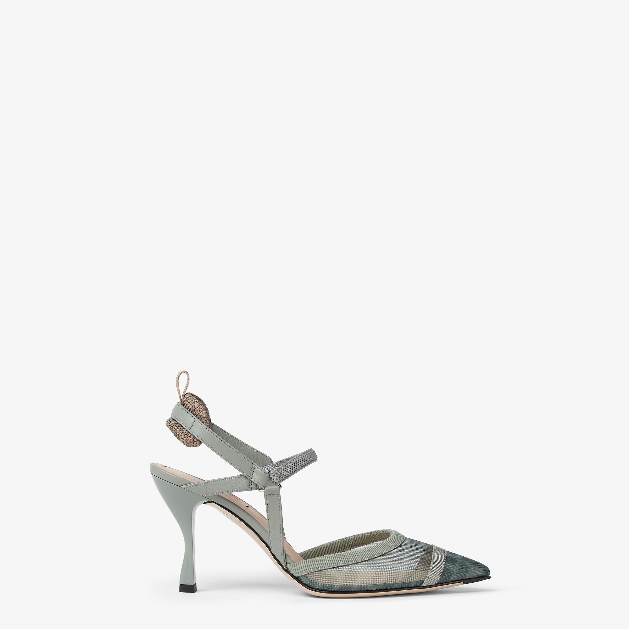 シューズ・サンダルその他 FENDI Slingback flat Colibri Lite in mesh with embroidery FF Fendi Colibri FF Logo Slingback Flats | Saks Fifth Avenue