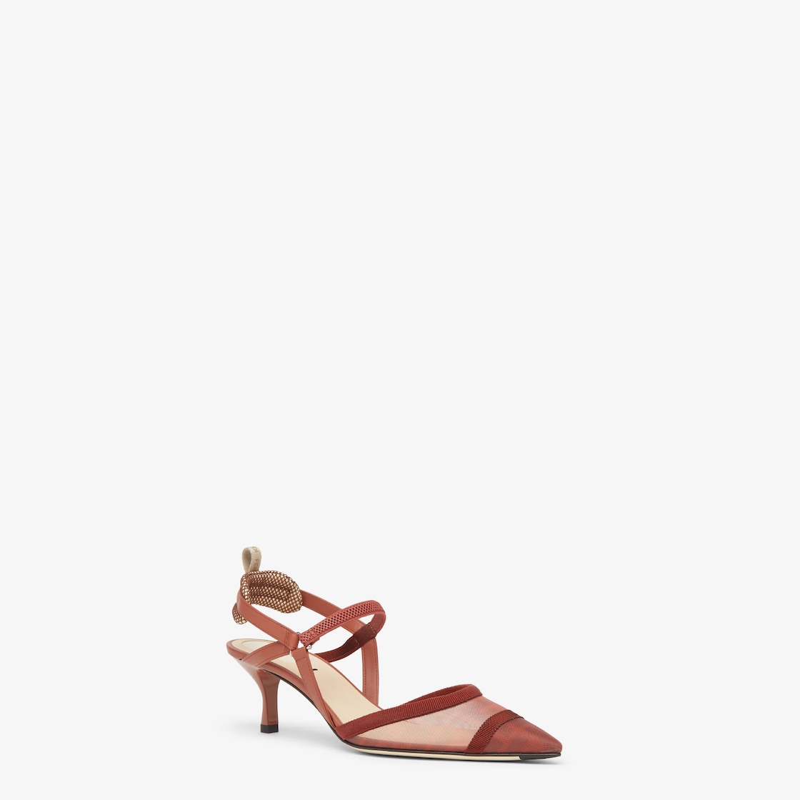 Colibrì Lite Sienna FF mesh medium-heeled slingbacks Brown - Image 3/6