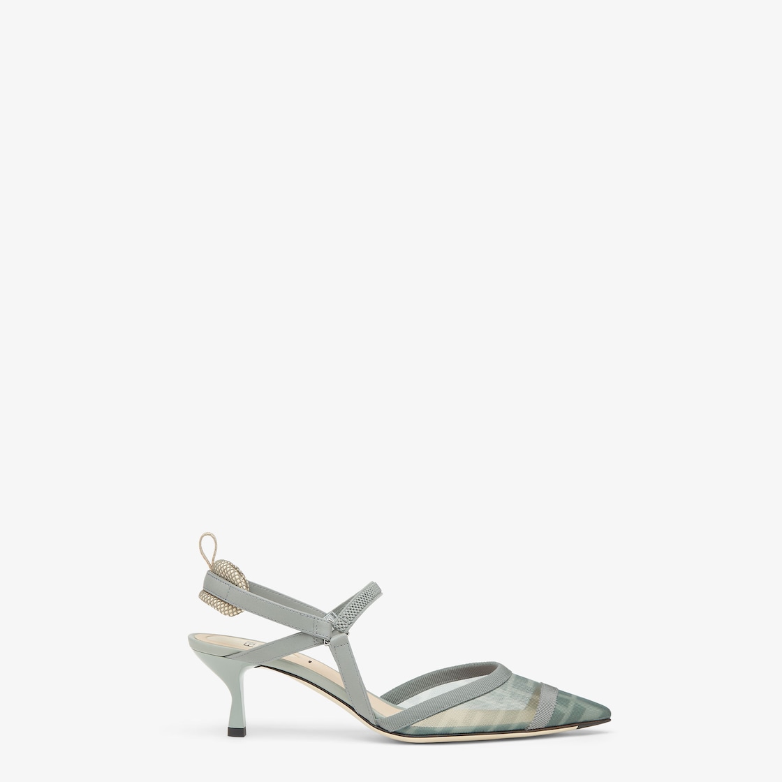 Colibrì Lite Matcha green FF mesh medium-heeled slingbacks Green - Image 1/5