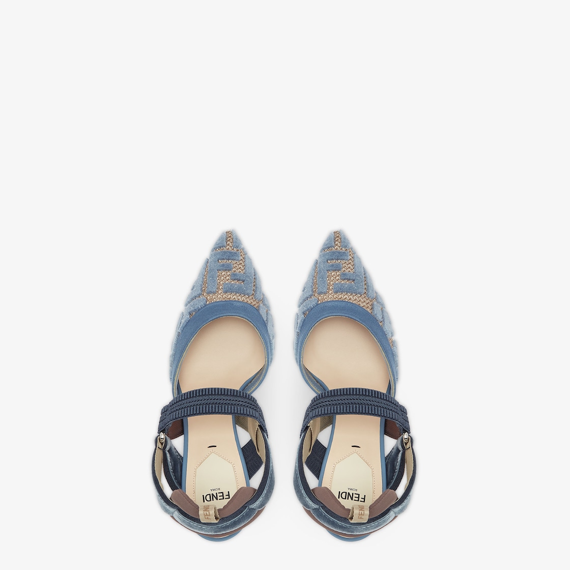 ★FENDI★ 24FW Colibri FFメッシュ バレエフラット 8F8587A8UC Colibrì Technical fabric Brown | Fendi