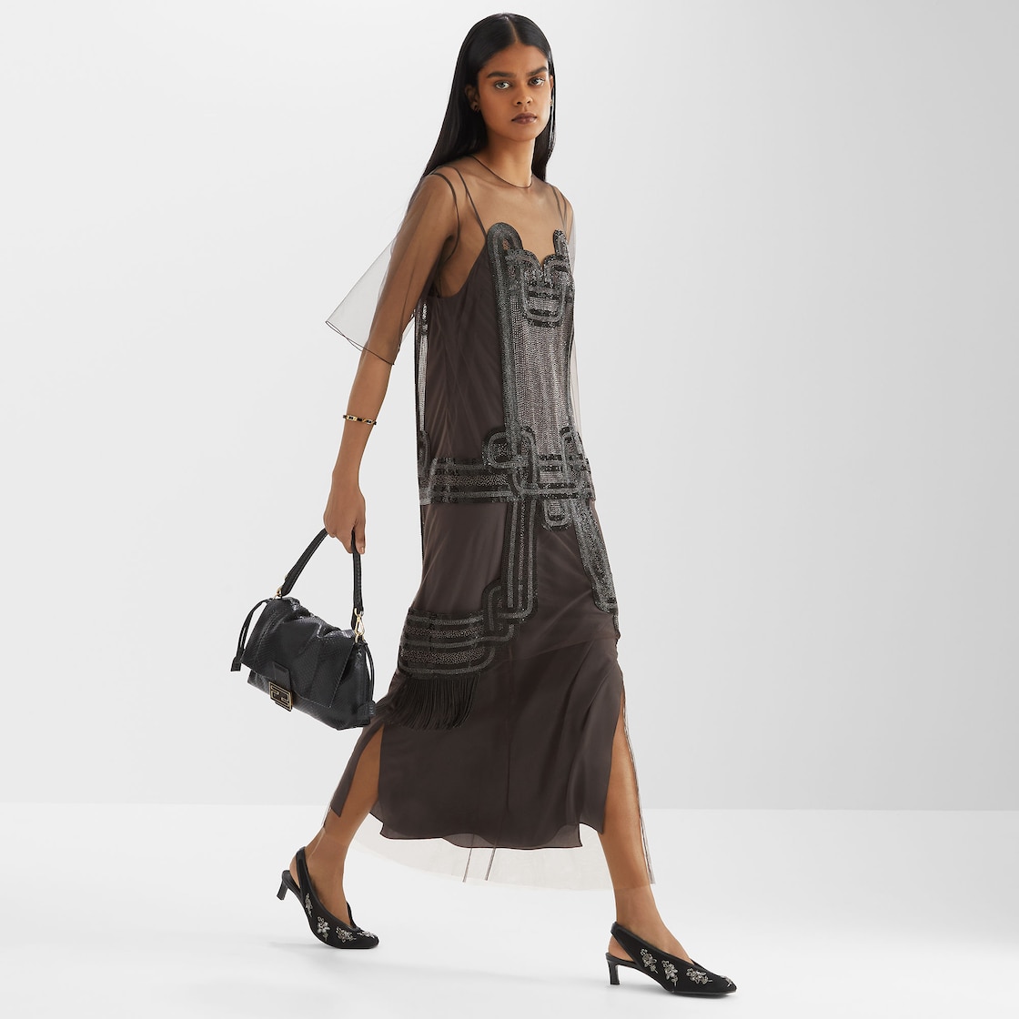 Slingbacks Technical fabric Black | Fendi Slingbacks Technical fabric Black | Fendi