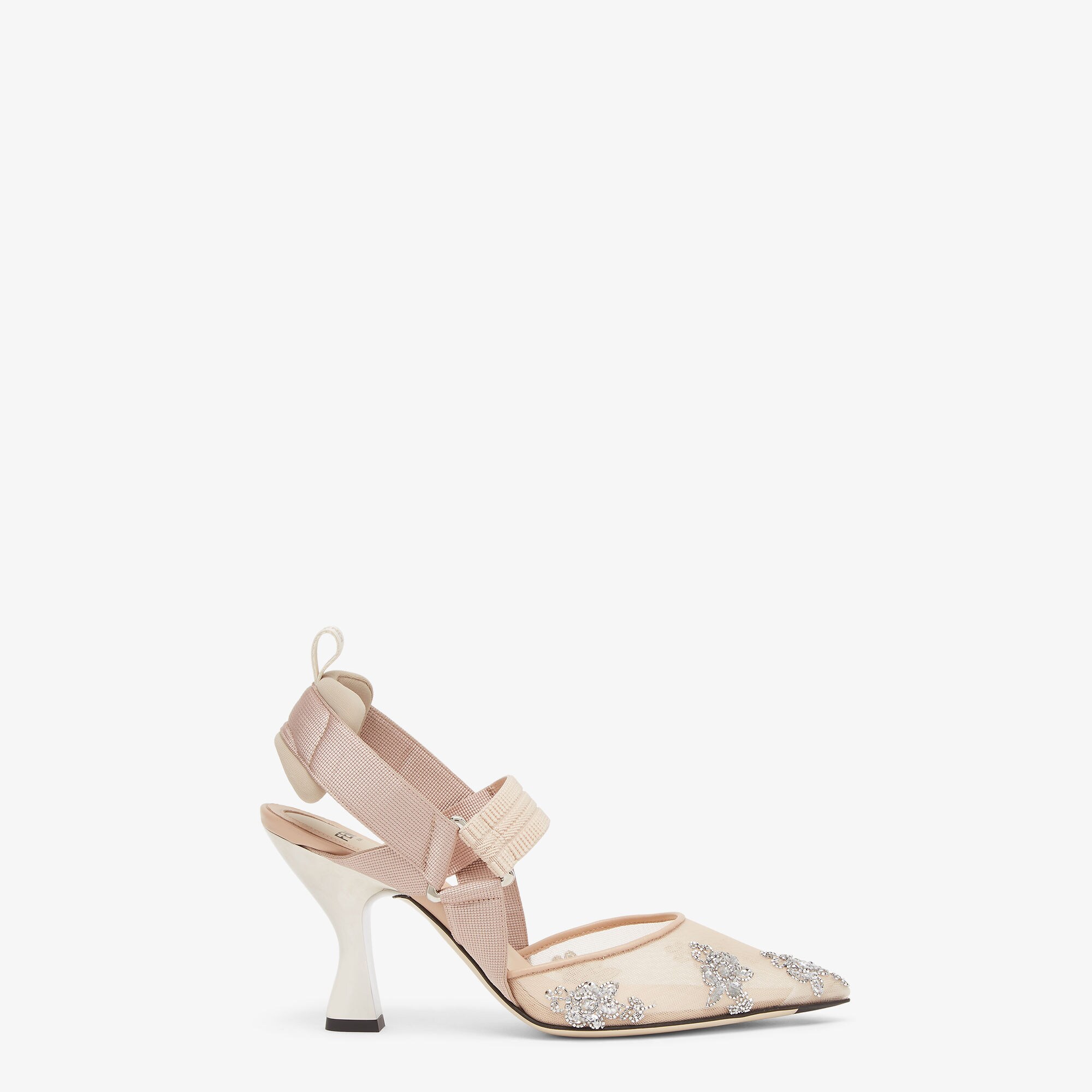 OUTLET【FENDI】PINK☆Colibri ロゴ スリングバック パンプス Colibrì Technical fabric Pink | Fendi