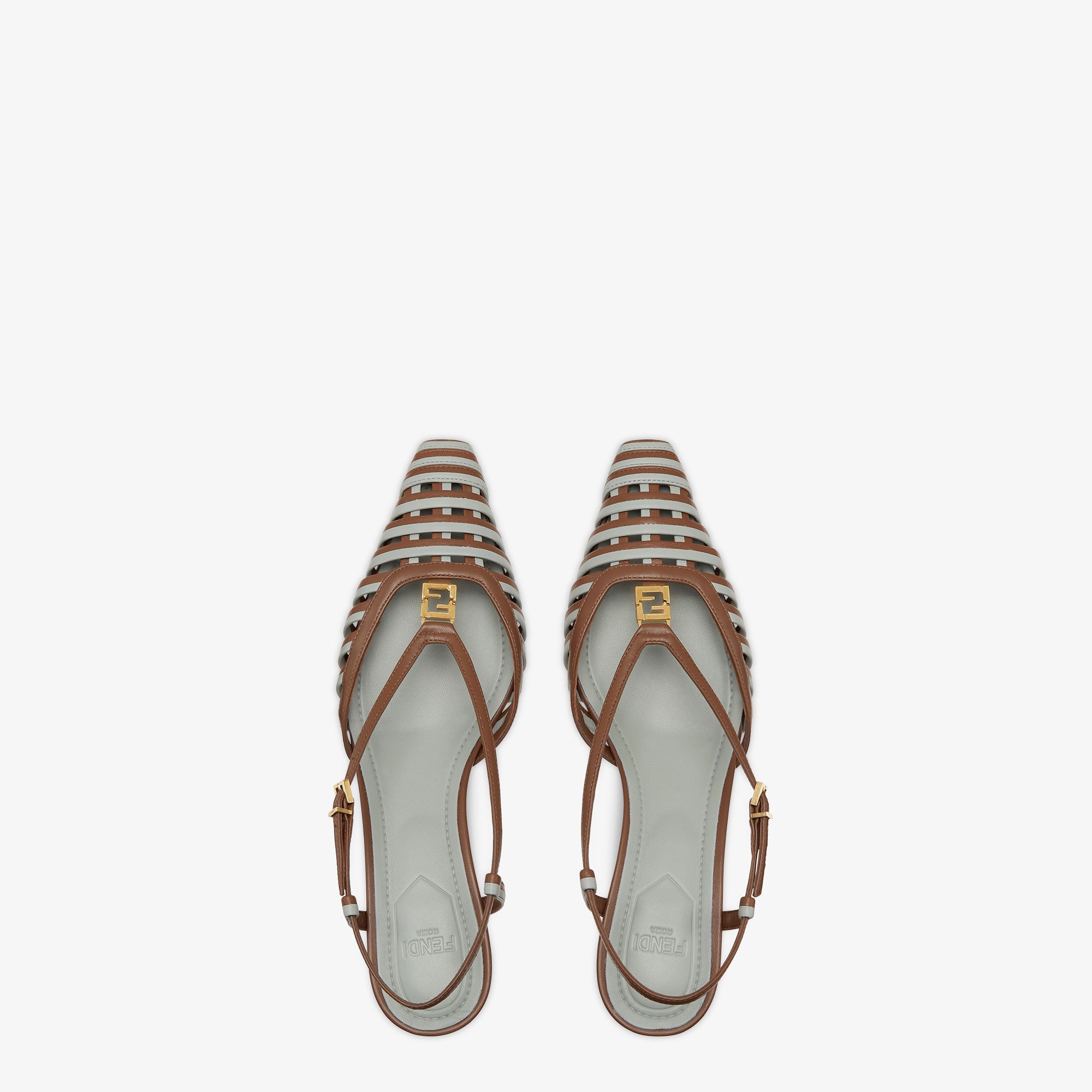 パンプス FENDI SHOES (8J8703AU29 F1STM) Fendi FFold Leather Brown | Fendi