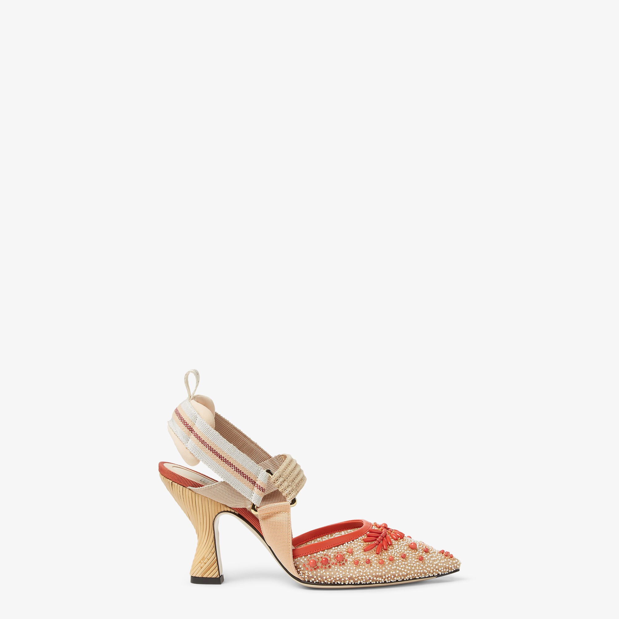 【関税＆送料込み】Fendi Hummingbird Slingback Shoes Fendi Colibri' Lite' Ff Mesh Slingback Pumps | italist