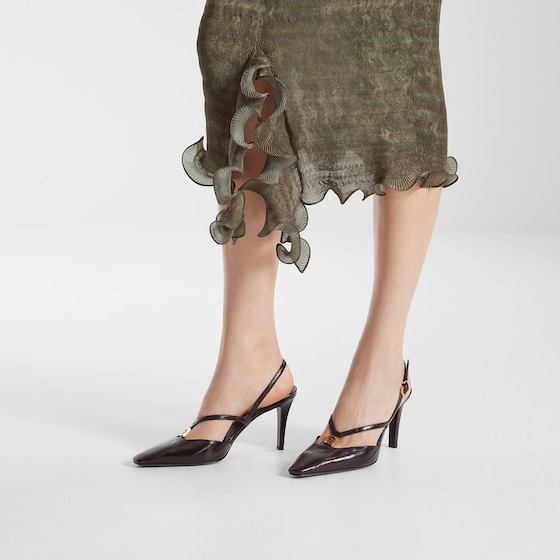 Fendi Slingbacks with square toe and straps that wrap around | Thumbnail 5
