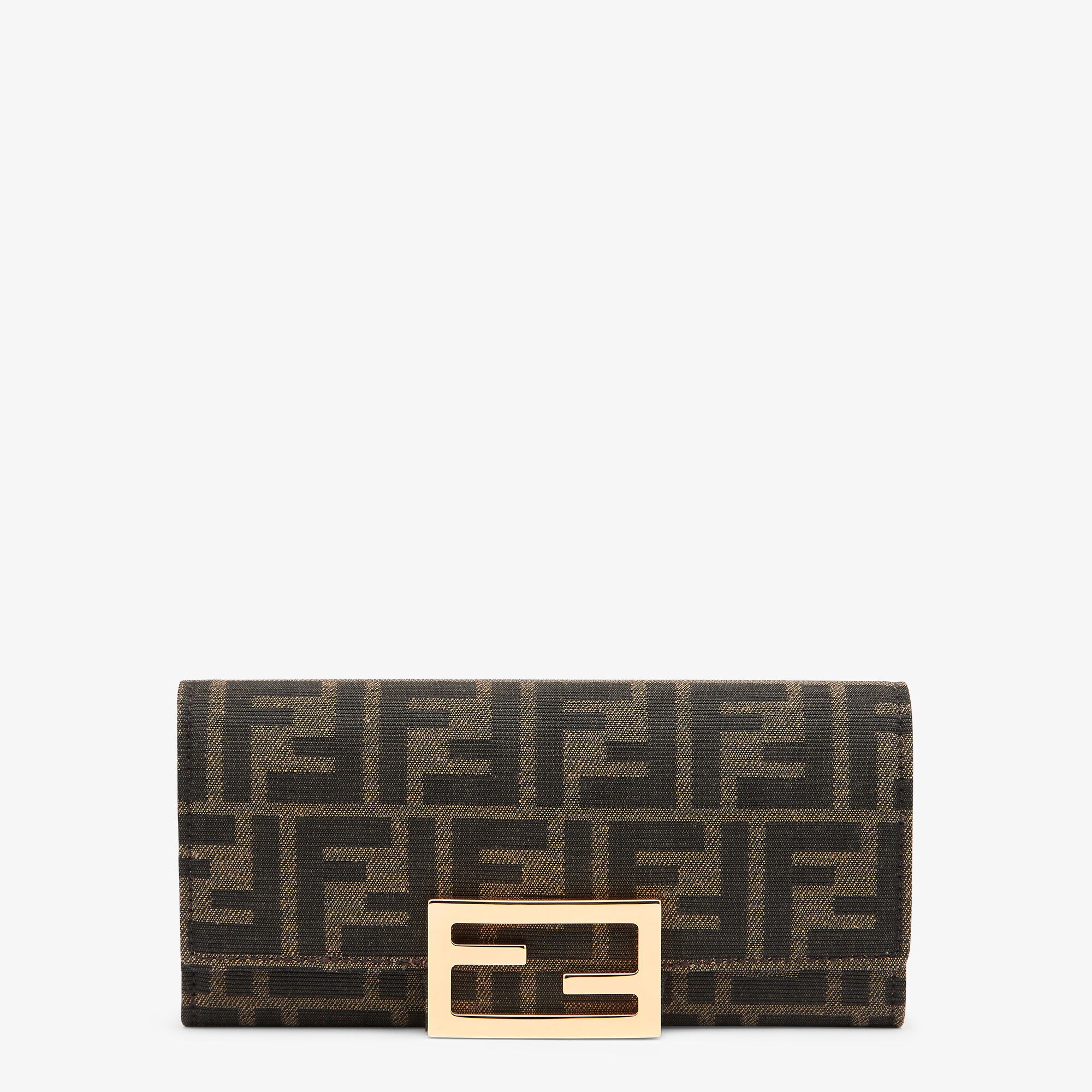 バゲット 長財布 - ブラウンファブリック財布 | Fendi