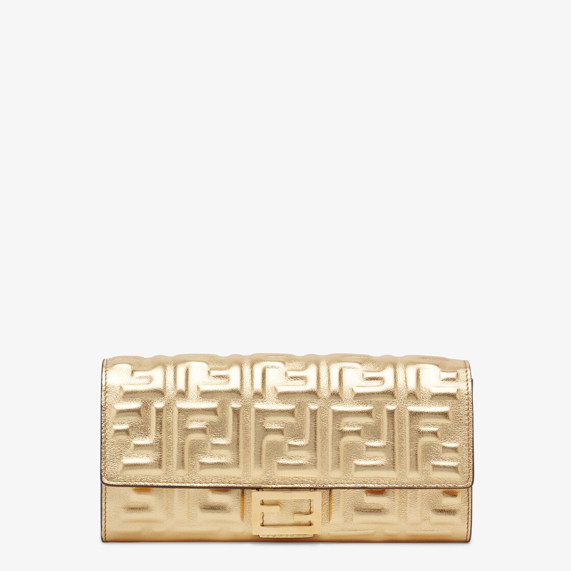 バゲット コンチネンタル財布 - ゴールドレザー 財布 | Fendi
