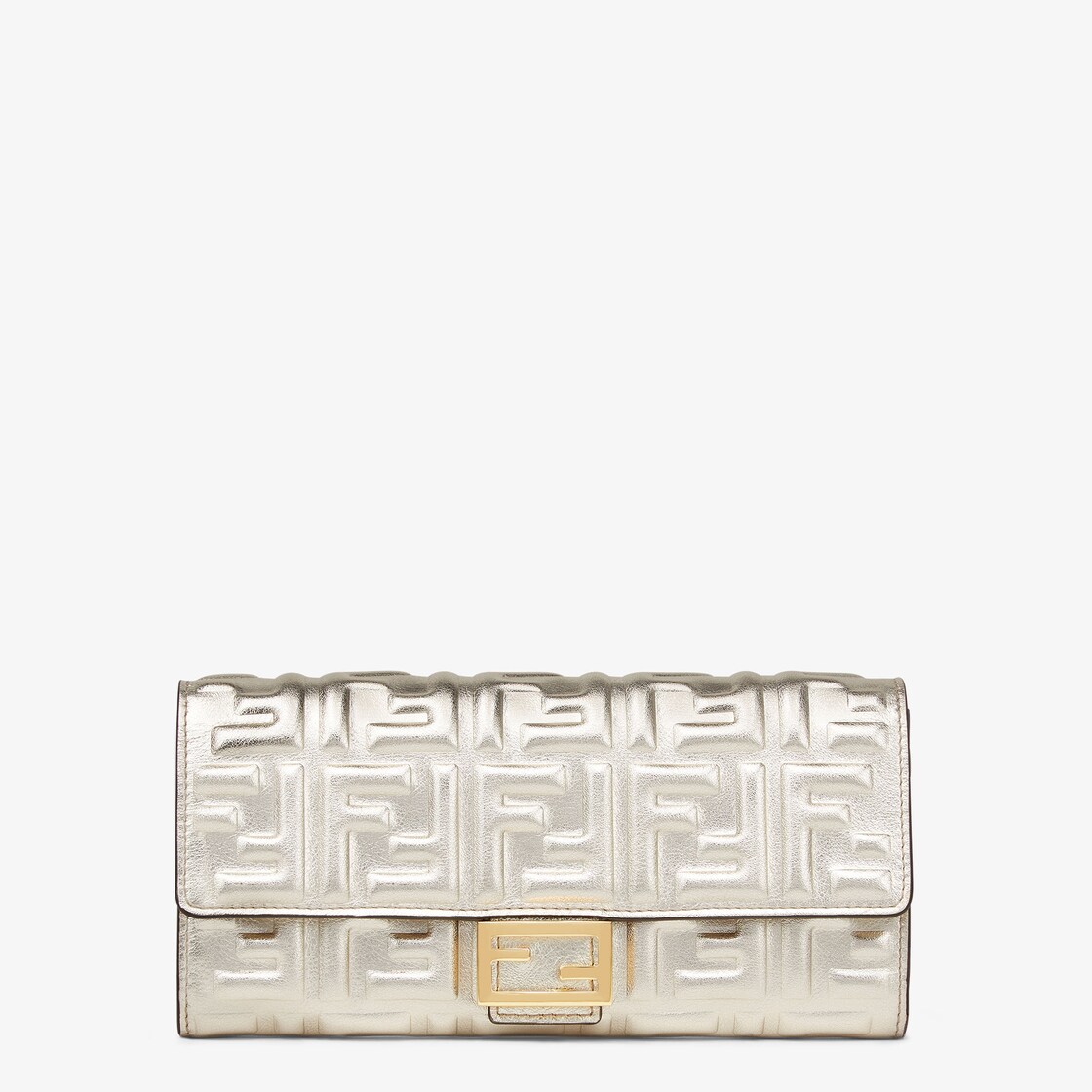 バゲット 長財布 - シャンパンカラー レザー 財布 | Fendi