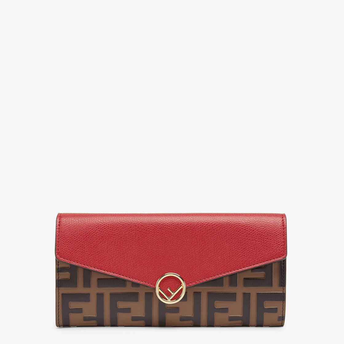 Fendi Continental With Chain in Red