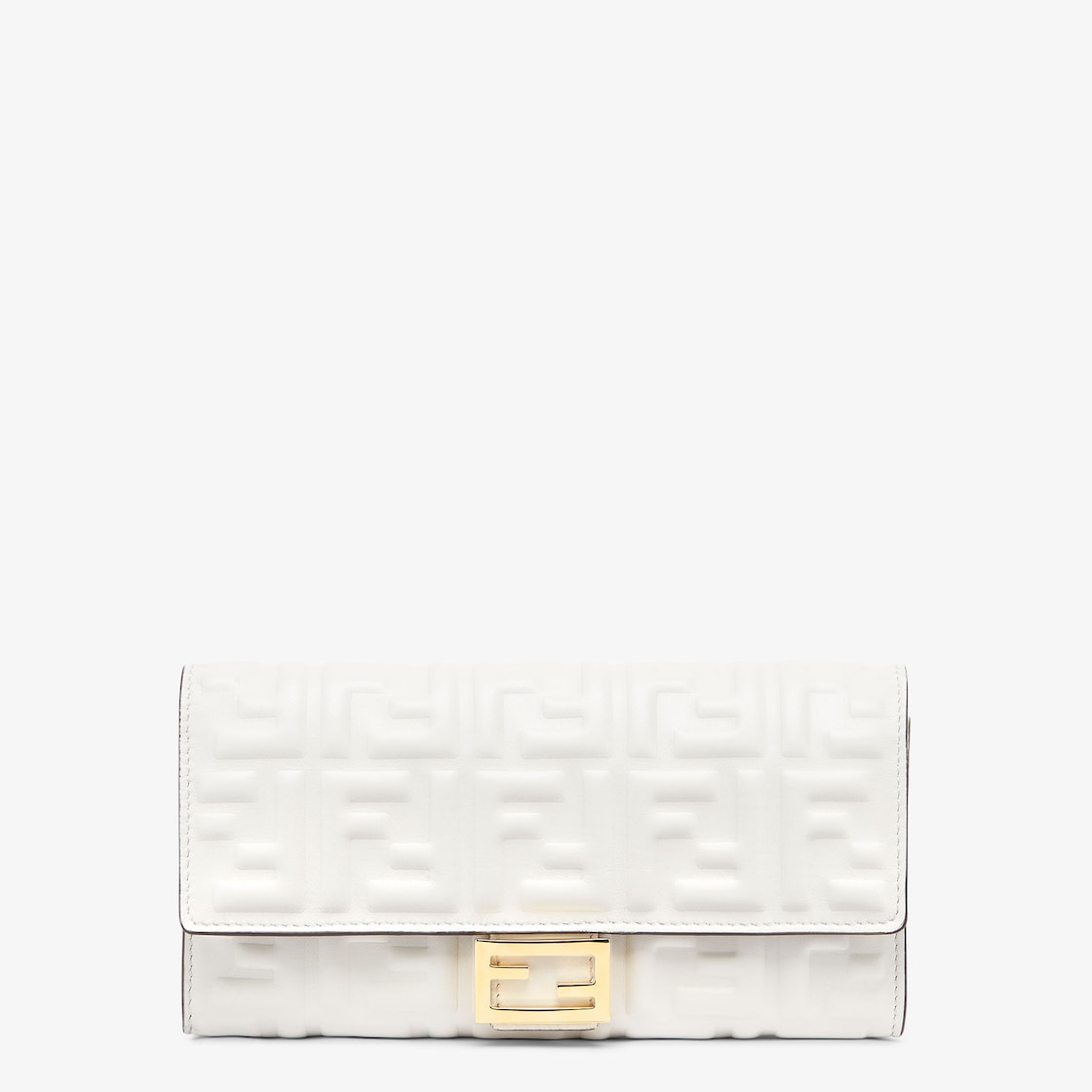 バゲット コンチネンタル財布 - ホワイトFFナッパレザー 財布 | Fendi