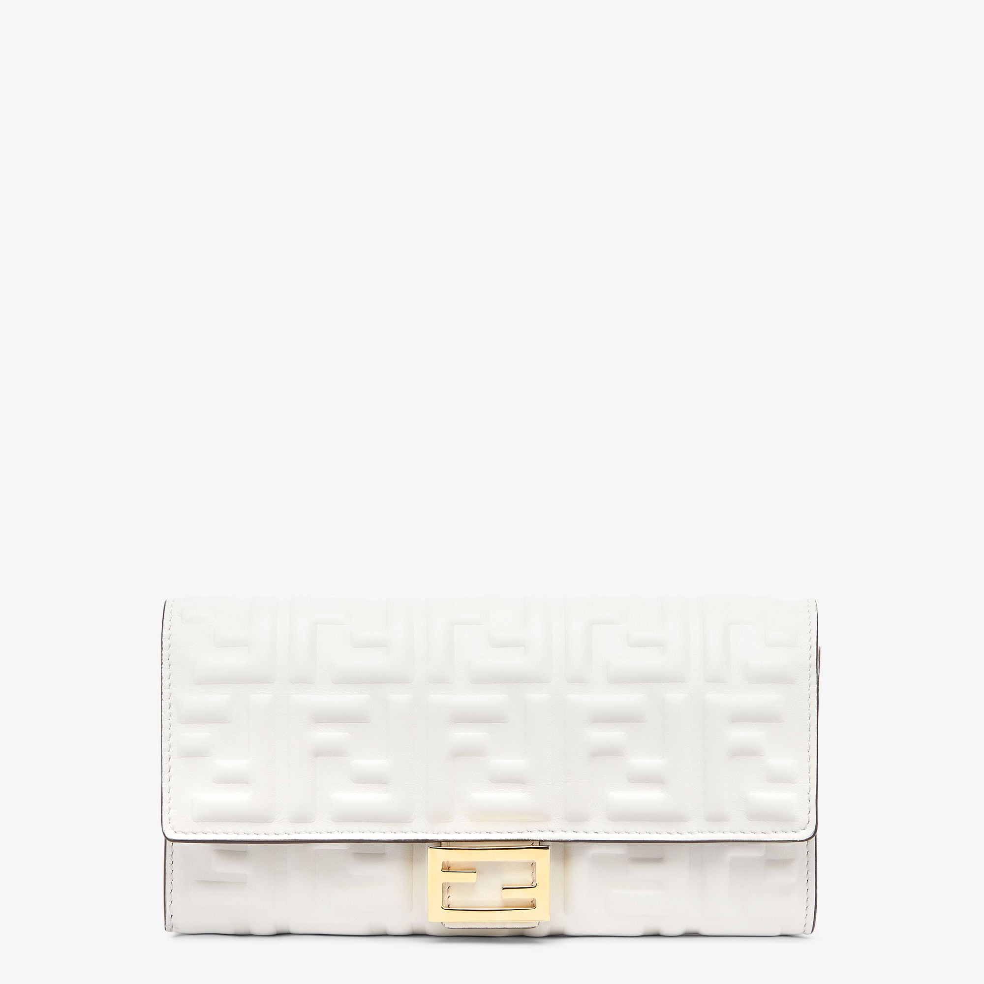 バゲット 長財布 - ホワイトFFナッパレザー 財布 | Fendi