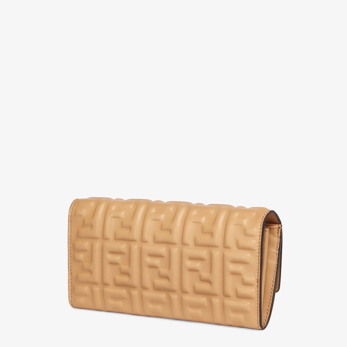 FENDI: Continental Baguette wallet in leather with embossed FF