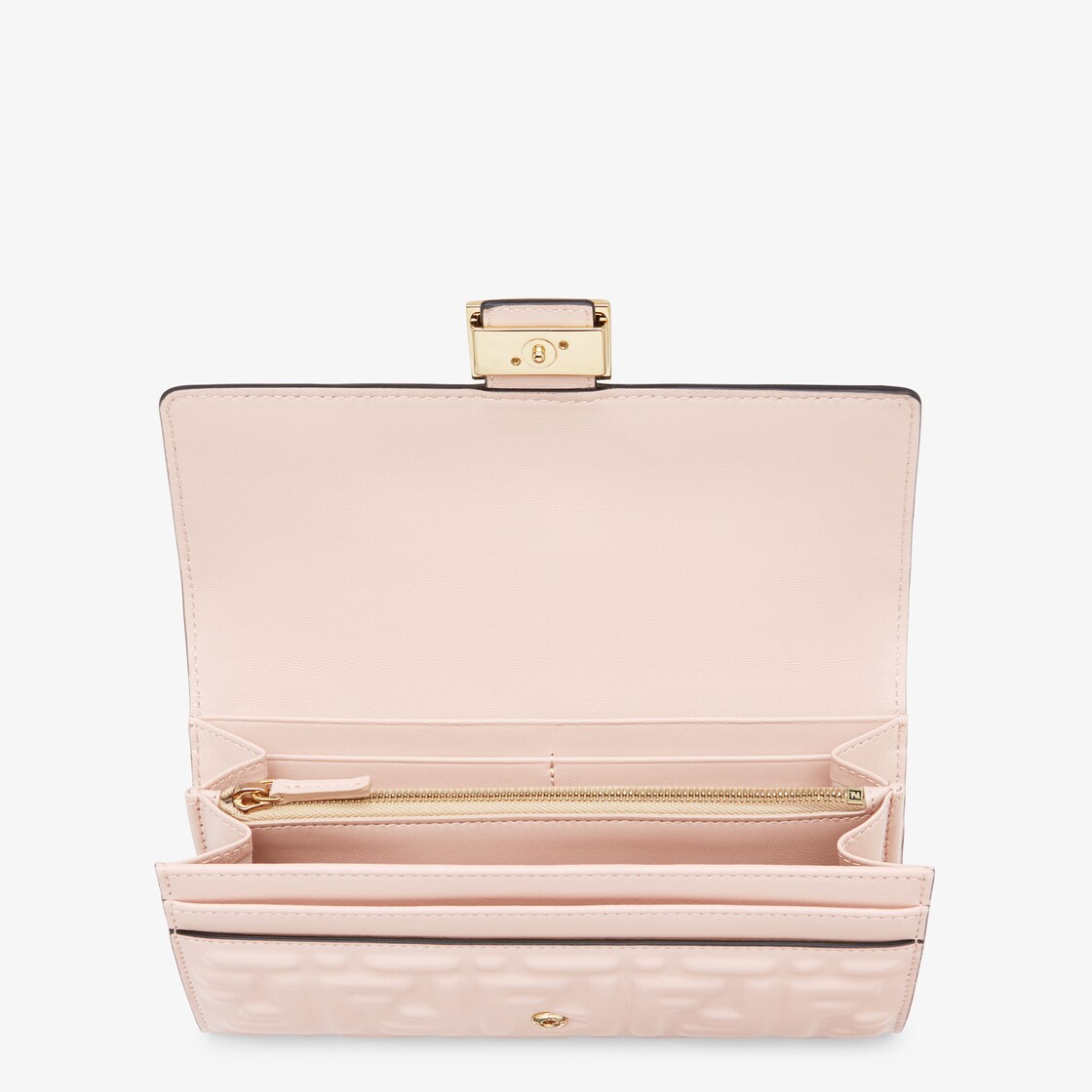 バゲット コンチネンタル財布 - ピンクFFナッパレザー 財布 | Fendi