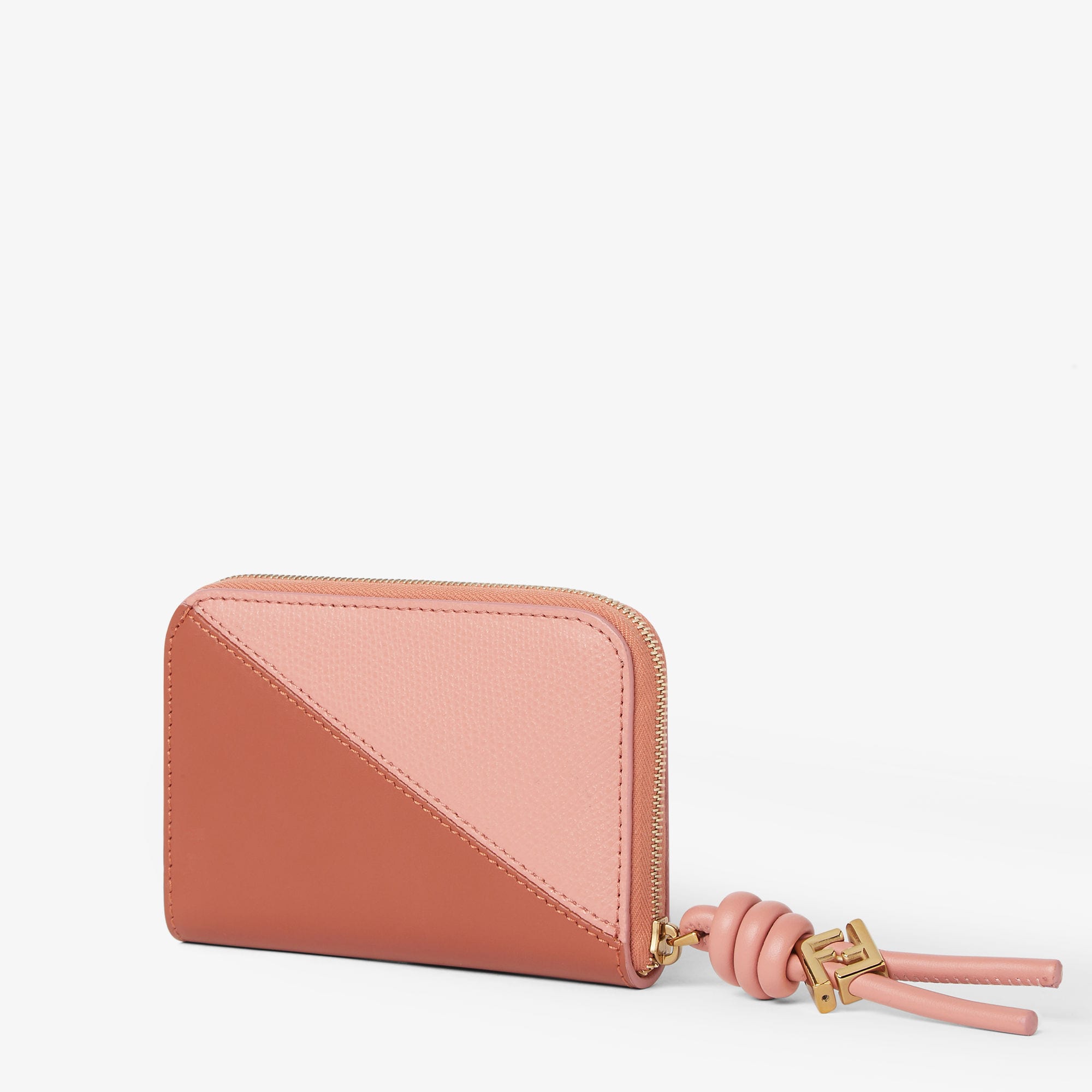 FFダイヤモンド ジップアラウンド財布 ミニ レザー ピンク | Fendi