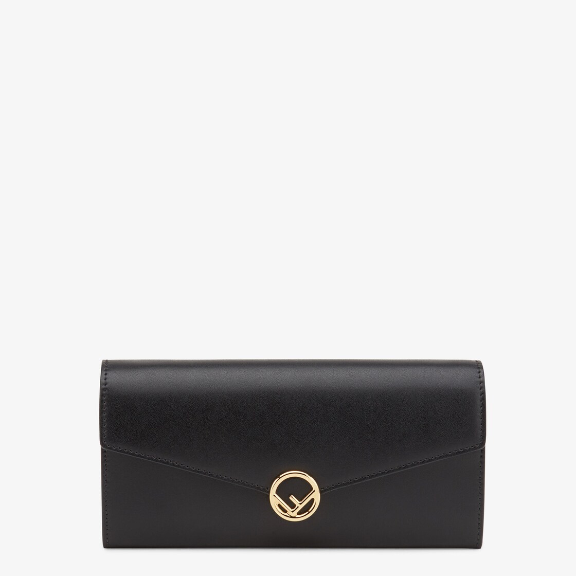 Fendi logo calfskin leather wallet on store a chain