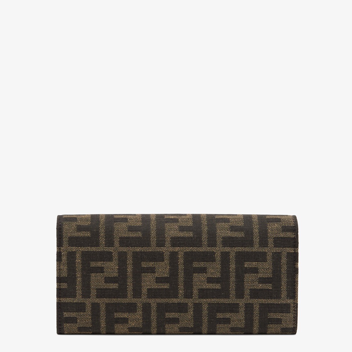 チェーン付き コンチネンタル財布 - ブラウンファブリック財布 | Fendi