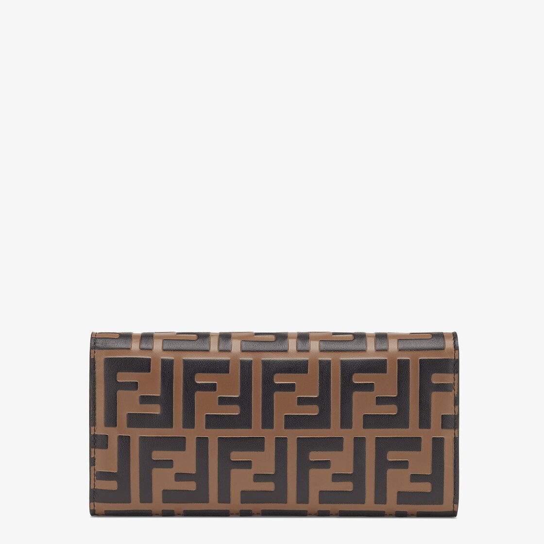 Fendi Continental Wallet On Chain In Marrone