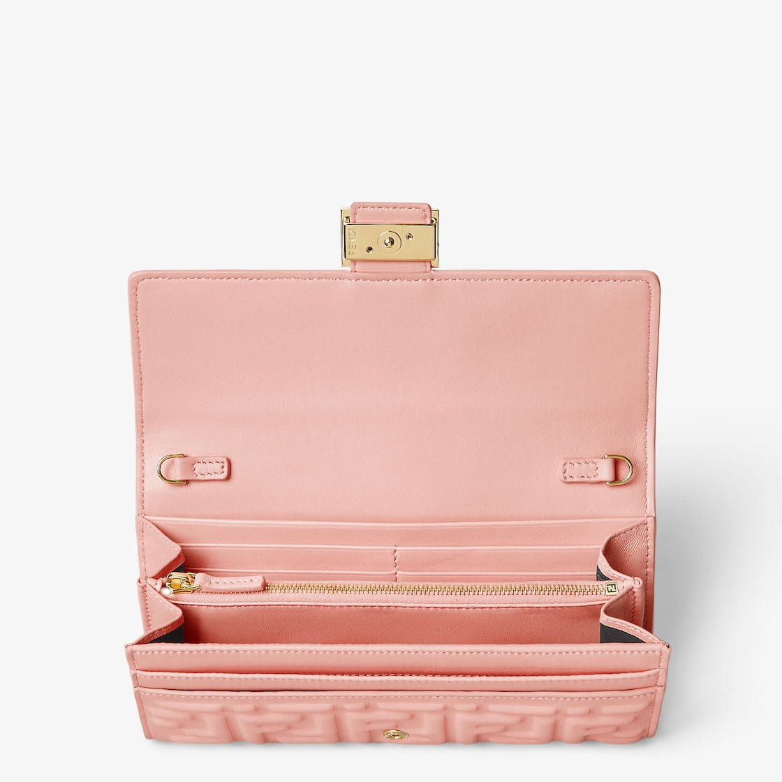 Baguette Continental With Chain Leather Pink - Image 4/4