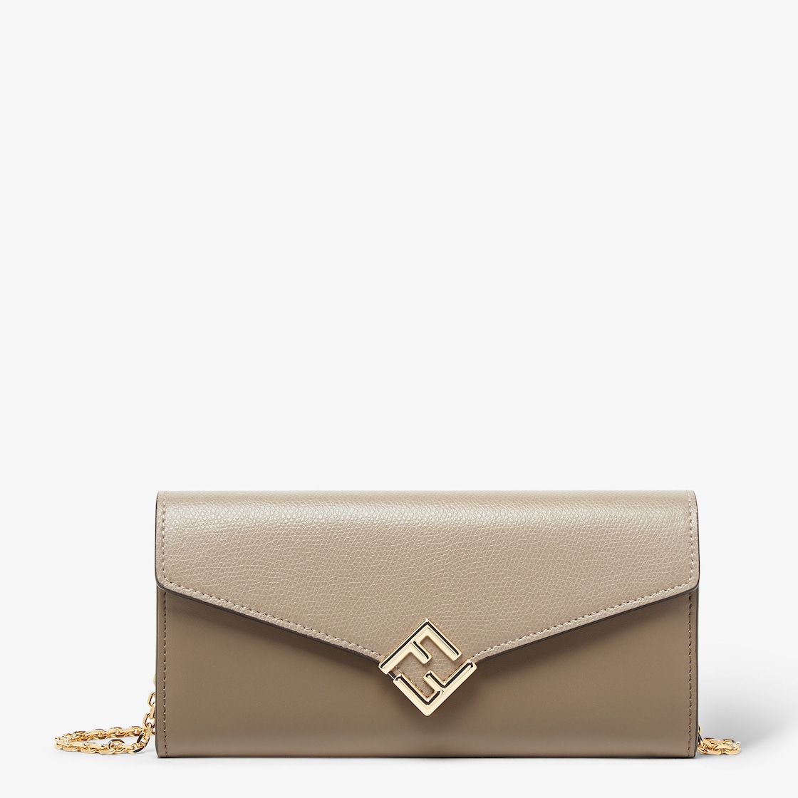 FFダイヤモンド チェーン付き 長財布 レザー グレー | Fendi FFダイヤモンド チェーン付き 長財布 レザー グレー | Fendi