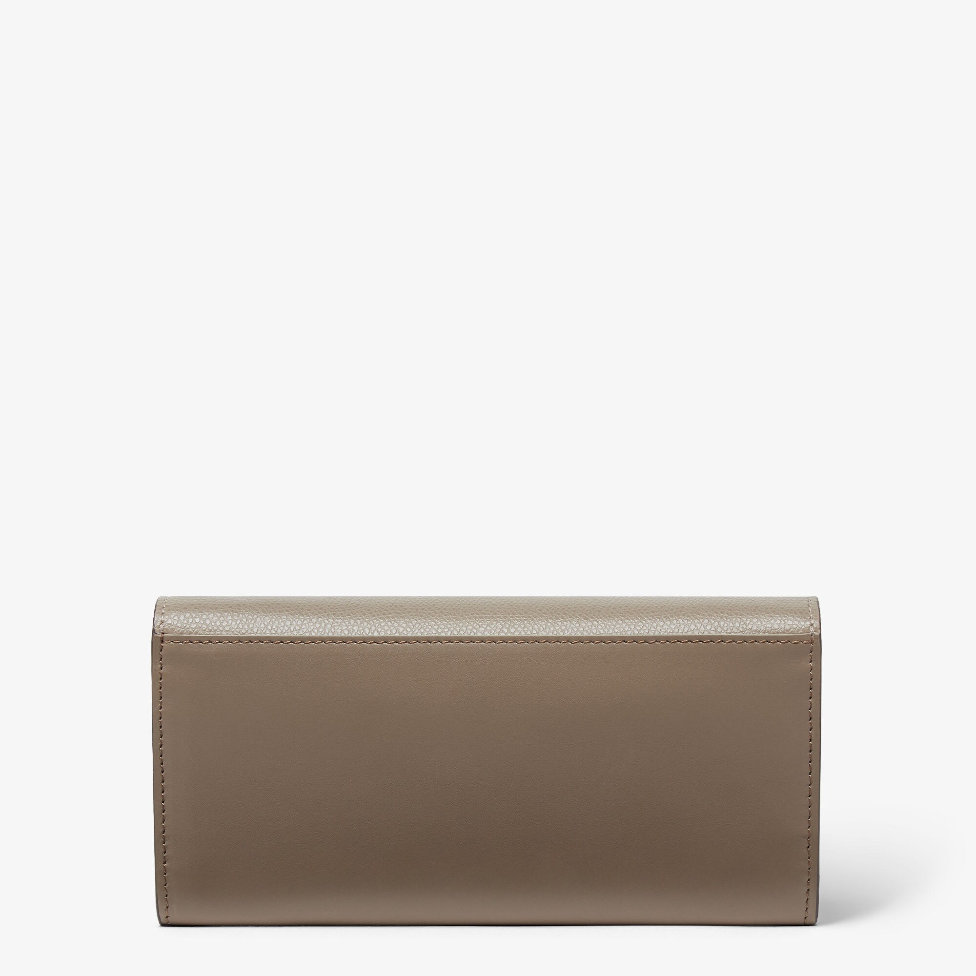 FFダイヤモンド チェーン付き 長財布 レザー グレー | Fendi
