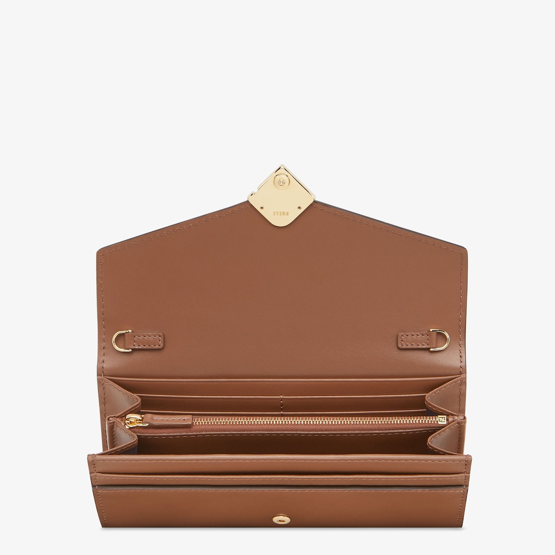 FF Diamonds Continental With Chain Leather Brown - Image 4/4