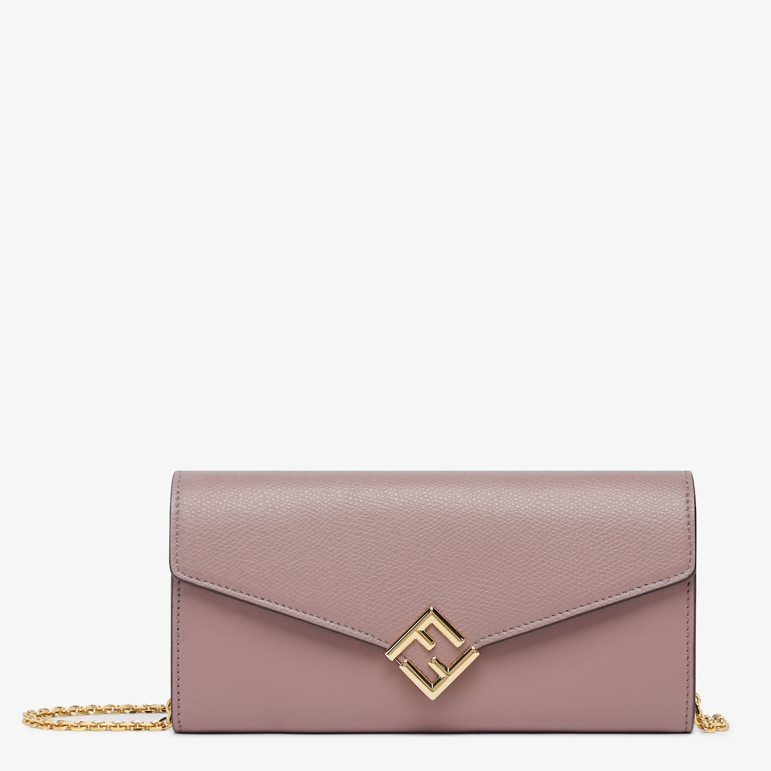 FFダイヤモンド チェーン付き 長財布 レザー ピンク | Fendi FFダイヤモンド チェーン付き 長財布 レザー ピンク | Fendi