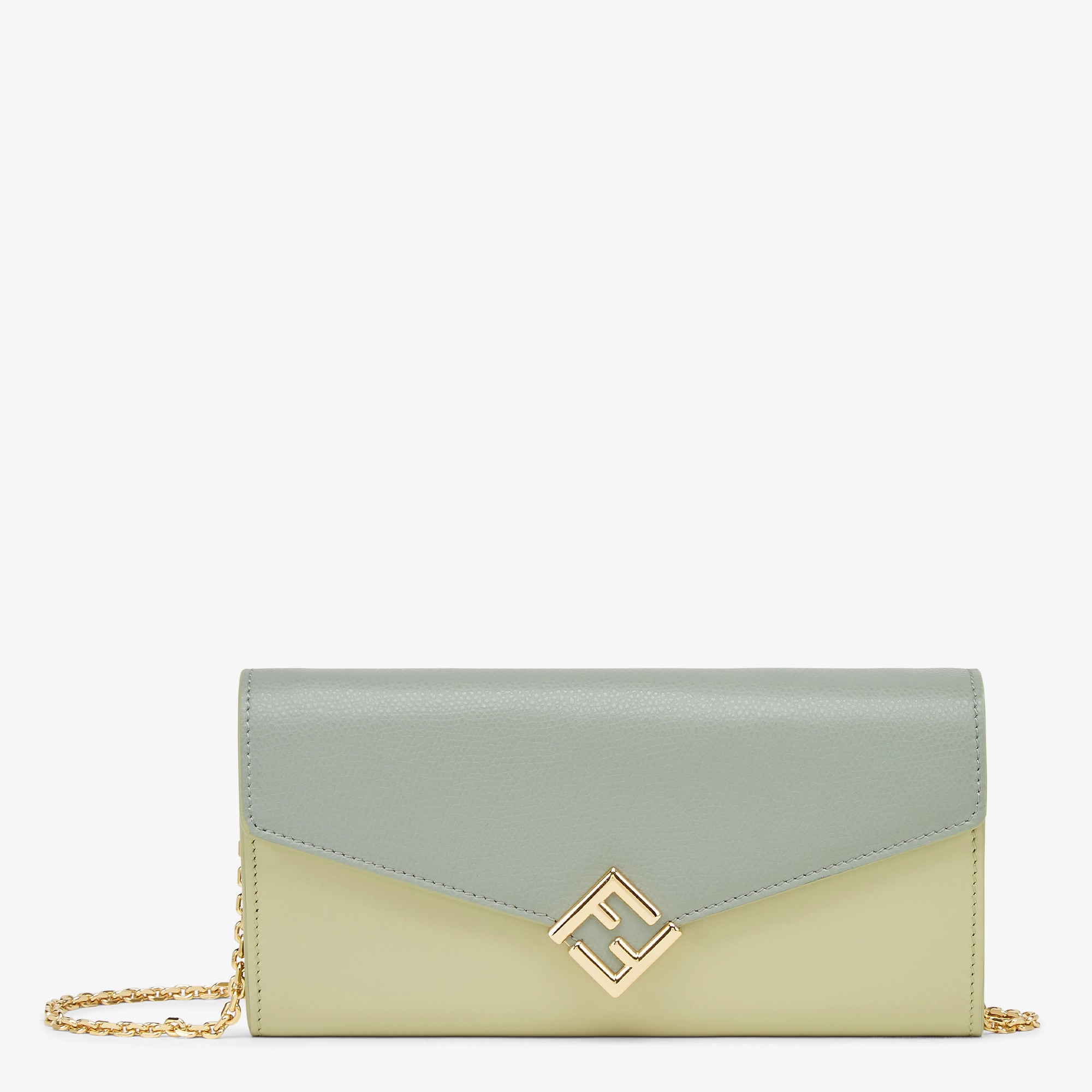 FFダイヤモンド チェーン付き 長財布 レザー グリーン | Fendi FFダイヤモンド チェーン付き 長財布 レザー グリーン | Fendi