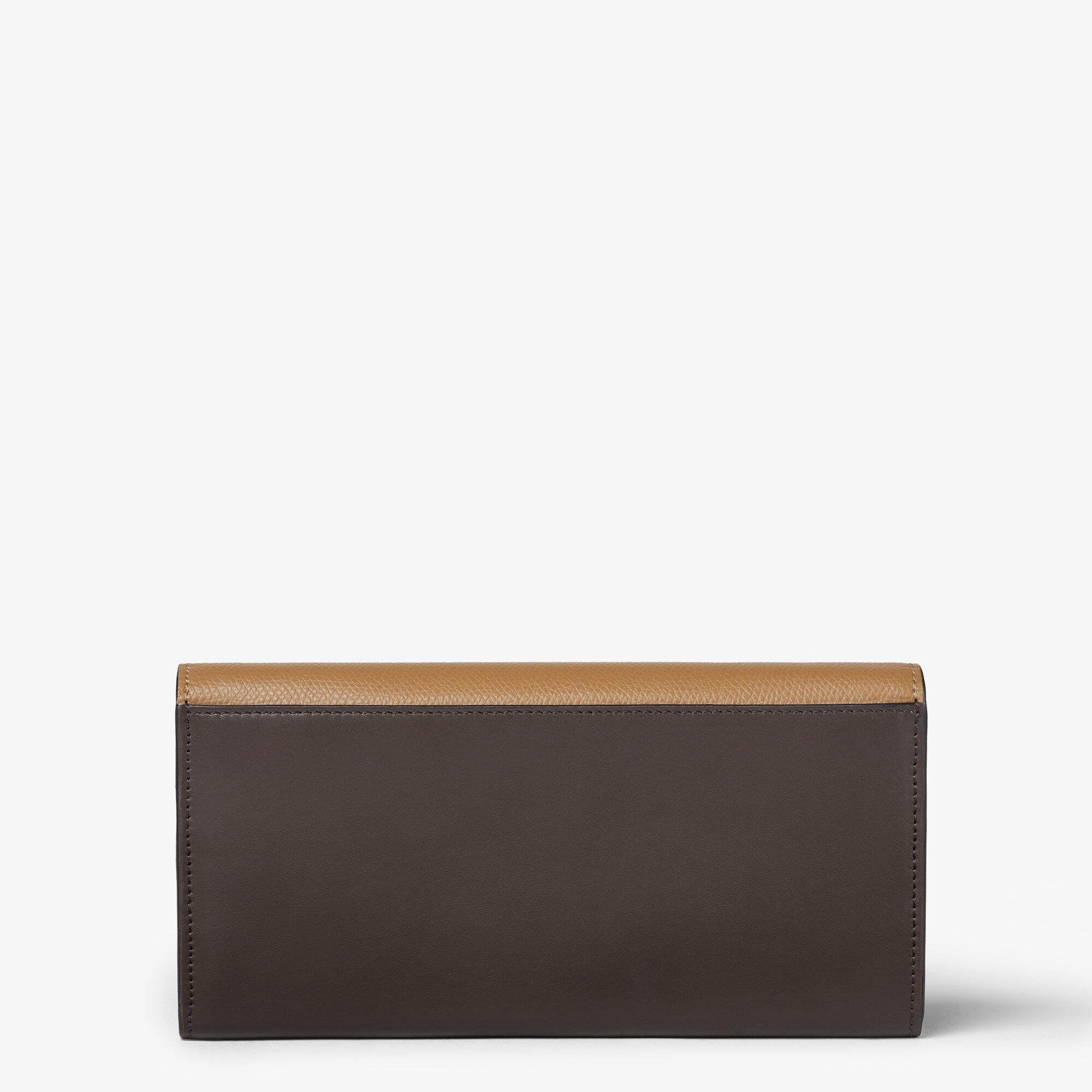 FFダイヤモンド チェーン付き 長財布 レザー ブラウン | Fendi