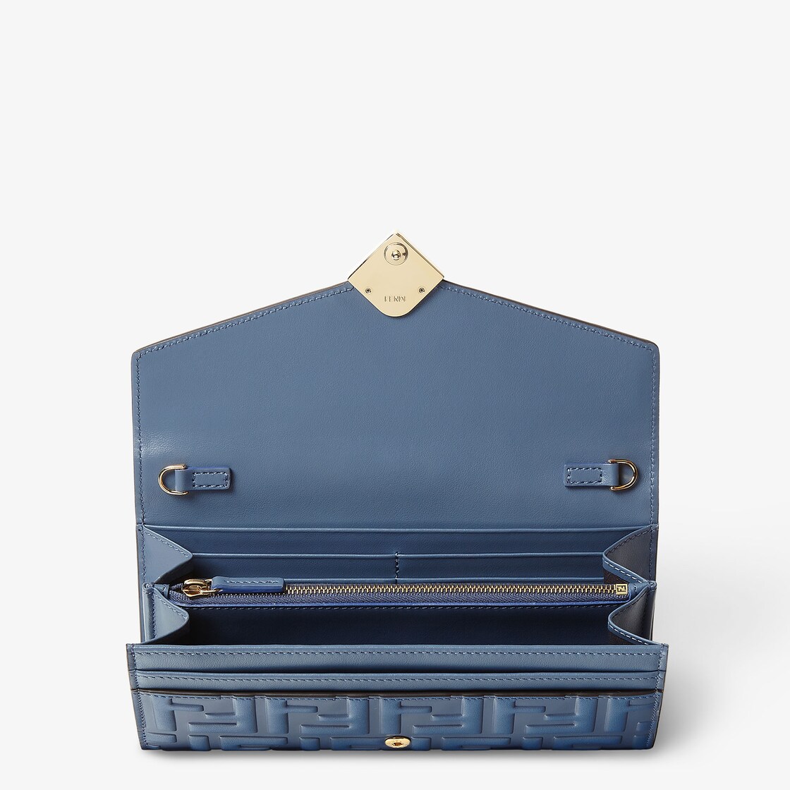 FF Diamonds Continental With Chain Leather Blue - Image 4/4