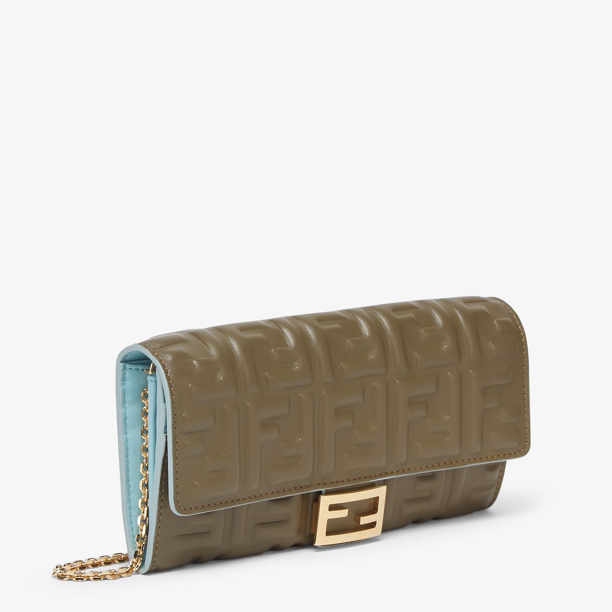バゲット チェーン付き長財布 レザー グリーン | Fendi バゲット チェーン付き長財布 レザー グリーン | Fendi