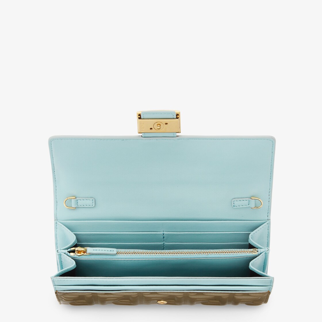 バゲット チェーン付き長財布 レザー グリーン | Fendi バゲット チェーン付き長財布 レザー グリーン | Fendi