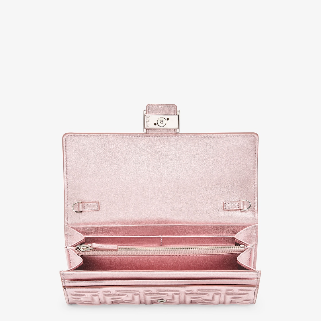 Baguette Continental With Chain Leather Pink - Image 4/4