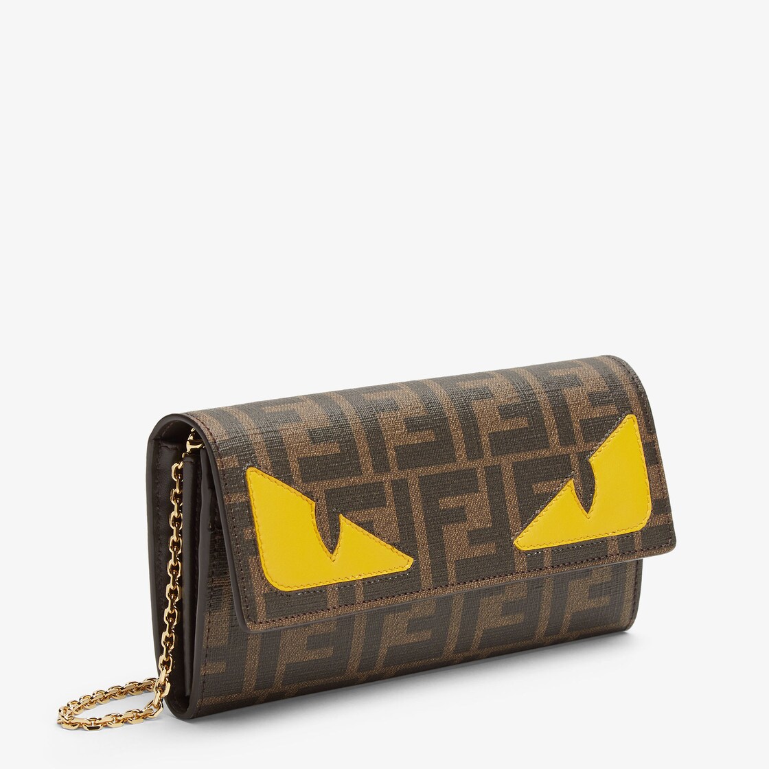 Fendi Continental With Chain Fabric Brown - Image 2/4