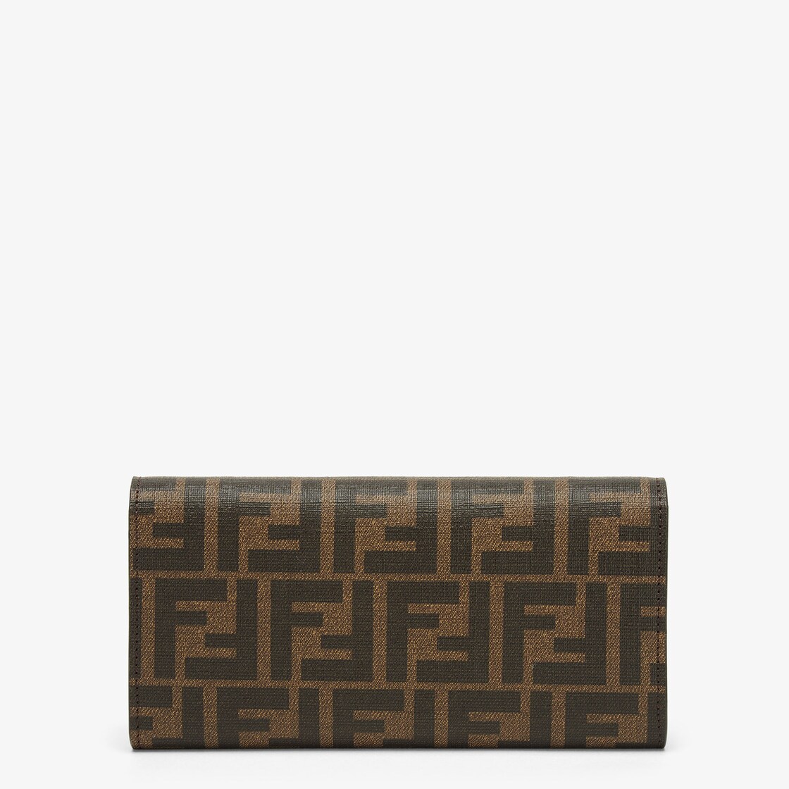 Fendi Continental Wallet With Chain Fabric Brown - Image 3/4