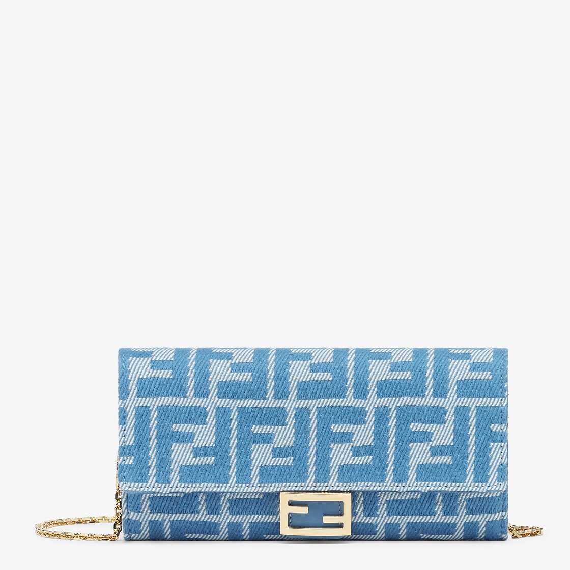 Baguette Continental With Chain Fabric Blue - Image 1/4